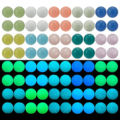 (52) Непрозрачная лаванда 200шт 10 цвета синтетические светящиеся каменные бусины нити, круглые, светится в темноте, разноцветные, 6 мм, отверстие : 0.8 мм, 20 шт / цвет