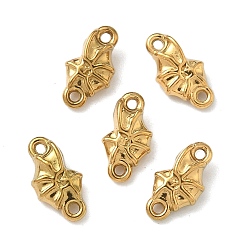 Shell Shape Океан 304 подвески-соединители из нержавеющей стали, реальный 18 k позолоченный, ионное покрытие (ip), форма раковины, 9.5x5.5x3.5 мм, отверстие : 0.8 мм