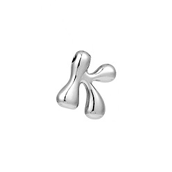 Letter K Латунные подвески, подвески с буквой az~z, Письмо K, 22x18 мм