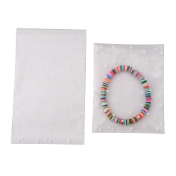 Прозрачный Полипропиленовые (pp) целлофановые мешки, закрывающиеся сумки, для хлебобулочных, свеча, мыло, пакеты для печенья, полька точка рисунок, прозрачные, 13x8 см, Внутренняя мера: 10x8 см, односторонняя толщина: 0.05 мм, 100 шт / мешок