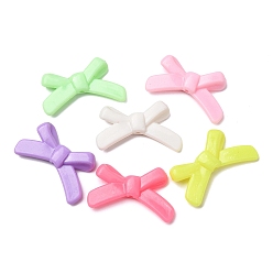 (52) Непрозрачная лаванда Пластиковые шарики, бантом, разноцветные, 19x34.5x6 мм, отверстие : 1.9 мм, Около 455 шт / 500 г