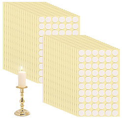 White Resin Candle Wick Double Sided Adhesive, for DIY Candle Making, White, 1.5x0.1cm, 240pcs/set