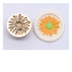 Цветок Золотая восковая печать, латунная головка штампа, для приглашений, конверты, подарочная упаковка, цветок, 22 мм