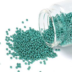 (RR5106) Duracoat Galvanized Dk Aqua Green Миюки круглые бусины рокайль, японский бисер, 11/0, (rr5106) оцинкованный Duracoat DK аква-зеленый, 11/0, 2x1.3 мм, отверстие : 0.8 мм, Около 50000 шт / фунт