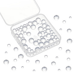 Прозрачный 85 шт. 4 стили бусины из натурального кварца, без отверстия / не просверленный, круглые бусины, прозрачные, 4~10 мм