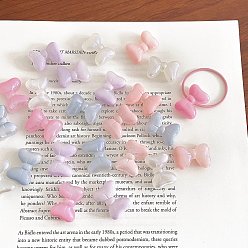 (52) Непрозрачная лаванда Непрозрачные акриловые бусины, бантом, с блеском порошок, разноцветные, 20.8x28.8x11.2 мм, отверстие : 3 мм