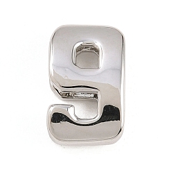 Платина Номер 9 латунные бусины, долговечный, стойки покрытие, без свинца и без кадмия, платина, 14x9x5 мм, отверстие : 11x3 мм