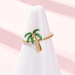 Дерево 304 открытые кольца манжеты из нержавеющей стали, золотые, дерево, размер США 7 1/4 (17.5 мм), Дерево: 13.5x10 мм