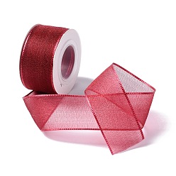 Rojo Oscuro 10 yardas de cinta de gasa de poliéster, para la fabricación de la joyería diy, de color rojo oscuro, 1 - pulgada (25.5 mm)