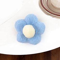 Васильковый Плюшевые заколки-коготки, цветок, аксессуары для волос для женщин и девочек, васильковый, 85 мм