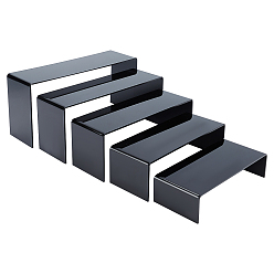 Черный Акриловая витрина, для обуви, дисплей косметики, чёрные, 18.5~26.3x8x4.35~12.3 см, 5 шт / комплект