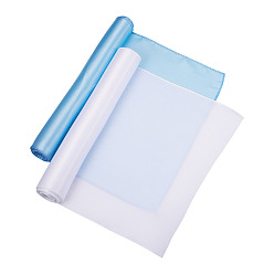 (52) Непрозрачная лаванда 2шт. 2 цвета однотонная полиэстеровая скатерть-дорожка, для обеденного стола, прямоугольные, разноцветные, 2680x280x0.5 мм, 1 шт / цвет