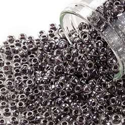 (1064) Concord Grape Lined Crystal Luster Toho 8/0 runde Perlen, japanische Rocailles, (1064) mit Concord-Trauben ausgekleideter Kristallglanz, 3 mm, Bohrung: 1 mm, über 222pcs / Flasche, 10 g / Flasche