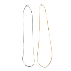 (52) Непрозрачная лаванда Колье-цепочки из латуни в елочку, с карабин-лобстерами , разноцветные, 18.11 дюйм (46 см), 2.5 мм