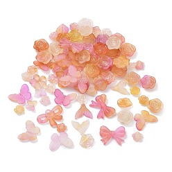 Разноцветный Набор для поиска поделок для изготовления ювелирных изделий, включая прозрачные акриловые подвески и бусины, матовые, разнообразные, красочный, 11~30x12~41x3~9 мм, отверстие : 1~8 мм, Около 588 шт / 500 г