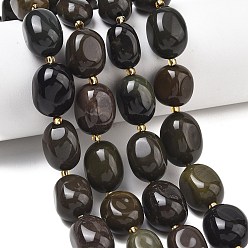 Alashan Agate Бусы из натурального алашанского агата, самородки, упавший камень, с бисером, 11~19x8~14x9~14 мм, отверстие : 1.2 мм, около 22~26 шт / нитка, 16.14'' (41 см)