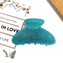 Светлый Морско-зеленый Заколки для волос из ПВХ с блестками, аксессуары для волос для женщин и девочек, светло-зеленый, 84x48 мм