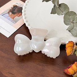 Белый Заколки для волос в форме когтей из ацетата целлюлозы, аксессуары для волос для женщин и девочек, бантом, белые, 88 мм