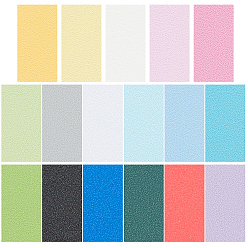 Mixed Color Frosted Paper Self Adhesive Stickers, Phone Case Sticker, Rectangle, Mixed Color, 19x10x0.03cm, 17 colors, 2pc/color, 34pcs/set