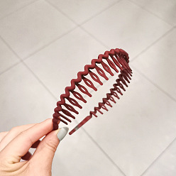 (123L) Белый крем непрозрачный блеск Пластиковые зигзагообразные резинки для волос в виде зубов акулы, широкие аксессуары для волос для женщин, огнеупорный кирпич, 120 мм