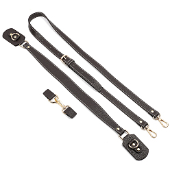 Коричневый Искусственная кожа пришить ремни сумки, с металлическая фурнитурой, для аксессуаров для замены сумок, кофе, 102~120x1.8~2.9 см