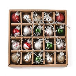 Круглые Стекло подвесные украшения, со шнуром, для подвесных украшений на елку, круглые, 150 мм, Кулон : 37x25 мм, 20 шт / комплект