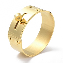 Золотой Вакуумное покрытие pvd пончик 304 браслеты из нержавеющей стали, золотые, 7/8 дюйм (2.2 см), внутренний диаметр: 2x2-1/4 дюйм (4.95x5.8 см)
