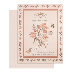 Легкий Лосось Водонепроницаемая упаковочная бумага, букет цветов оберточная бумага, свадебное оформление, прямоугольные, светлый померанцевый, 485x370 мм, 10 шт / комплект