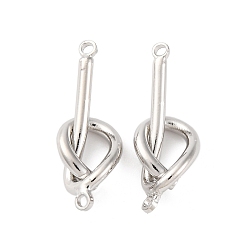 Платина Подвески-соединители из сплава, платина, 23x8x8.5 мм, отверстие : 1.5 мм