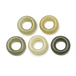 Нефрит Соединительные кольца из натурального нефрита/гецианского нефрита, круглые кольца, 20x6 мм, внутренний диаметр: 10 мм