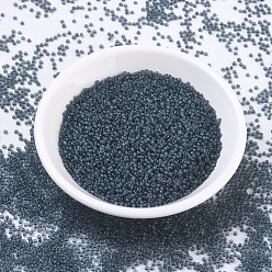 (RR1938) Semi-Frosted Slate Blue Lined Gray MIYUKI Round Rocailles Beads, Japanese Seed Beads, 11/0, (RR1938) Semi-Frosted Slate Blue Lined Gray, 2x1.3mm, Hole: 0.8mm, about 5500pcs/50g