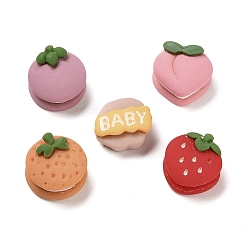 Mixed Color Opaque Resin Decoden Cabochons, Fruits, Mixed Color, 12.5~13x12.5~13x6~9mm