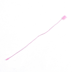 Pearl Pink Polyester Cord with Seal Tag, Plastic Hang Tag Fasteners, Pearl Pink, 185~195x1mm, about 850pcs/bag