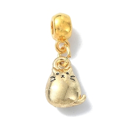 Черный Подвески из эмали и сплава, с поручнями из алюминиевой трубы, золотые, 3d подвеска в форме кошки, чёрные, 21.5 мм, отверстие : 3 мм