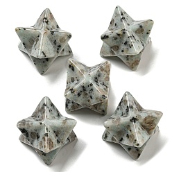 Sesame Jasper Natural Sesame Jasper/Kiwi Jasper Beads, No Hole/Undrilled, Merkaba Star, 25x25x25mm