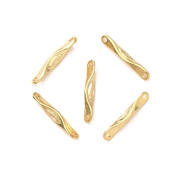 Настоящее золото 24K Подвески из латуни, ссылки на конский глаз, без кадмия и без свинца, реальный 24 k позолоченный, 11.5x2 мм, отверстие : 0.8 мм