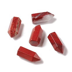 Красный Камень Украшение дисплея скульптуры из натуральной красной яшмы, исцеляющие каменные палочки, для рейки чакра медитативная терапия decos, пуля/шестиугольная призма, 35~37x17~17.5x15~16 мм