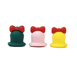 (52) Непрозрачная лаванда Силиконовые бусины в виде рождественских колокольчиков, фокусные бусы, разноцветные, 21x19 мм, отверстие : 2 мм