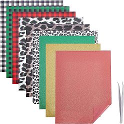 (52) Непрозрачная лаванда Пластыри винила теплопередачи, с виниловой пленкой теплопередачи, 4 блестящая виниловая переводная пленка и 304 пинцет для бусинок из нержавеющей стали., разноцветные, 25x30 см