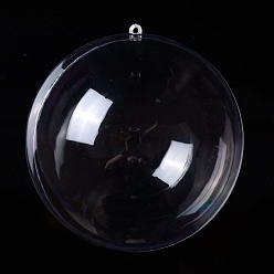 Прозрачный Открывающиеся прозрачные пластиковые подвески, пластиковая безделушка, круглые, прозрачные, 15.5x14.4 см, отверстие: 4 мм, внутренний размер: 14.1 см