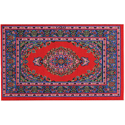 Красный Миниатюрные украшения из ткани, аксессуары для домашнего кукольного домика с микро-ландшафтом, притворяясь опорными украшениями, ковер, красные, 155x102 мм