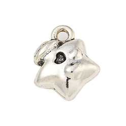 Платина Сплав эмали прелести, Подвеска-бутылка с пожеланиями звезд, платина, 12x10x5.5 мм, отверстие : 1.4 мм