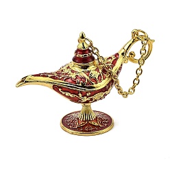 Темно-Красный Эмалированный чайник из сплава, украшение для дома, для украшения рабочего стола домашнего офиса, без свинца и без кадмия, темно-красный, 26x70x44 мм