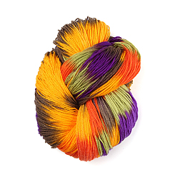 Разноцветный 4-слойная пряжа из акриловых волокон, для ткачества, вязание крючком, сегмент окрашенный, красочный, 0.3 мм