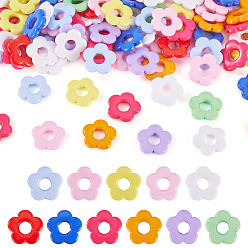(52) Непрозрачная лаванда 100 непрозрачные акриловые бусины, цветок, разноцветные, 19x19x3.5 мм, отверстие : 1.4 мм