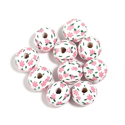 Бледно-фиолетовый Красный Древесина европейского бисера, круглые, бледно-фиолетовый красный, 16 мм, отверстие : 4 мм, 10 шт / комплект