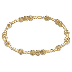 Golden Runde, elastische Armbänder aus Messing im böhmischen Stil, golden, 6.89 Zoll (17.5 cm)