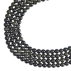 Serpentine Natural Serpentine/Green Lace Stone Round Bead Strands, 8~8.5mm, Hole: 1mm, about 47pcs/strand, 15.5 inch, 4strand/box