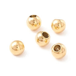 Золотой Ионное покрытие (ip) 202 шарики из нержавеющей стали, половине просверлил, круглые, золотые, 5x4.5 мм, половину отверстия: 2 мм