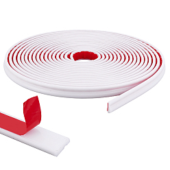 Белый 10m tpe самоклеящаяся гибкая молдинговая отделка, потолочная лепнина, отделка стен под мебель, дверь, гардероб, домашнего декора, имитация левкаса, белые, 22x8 мм